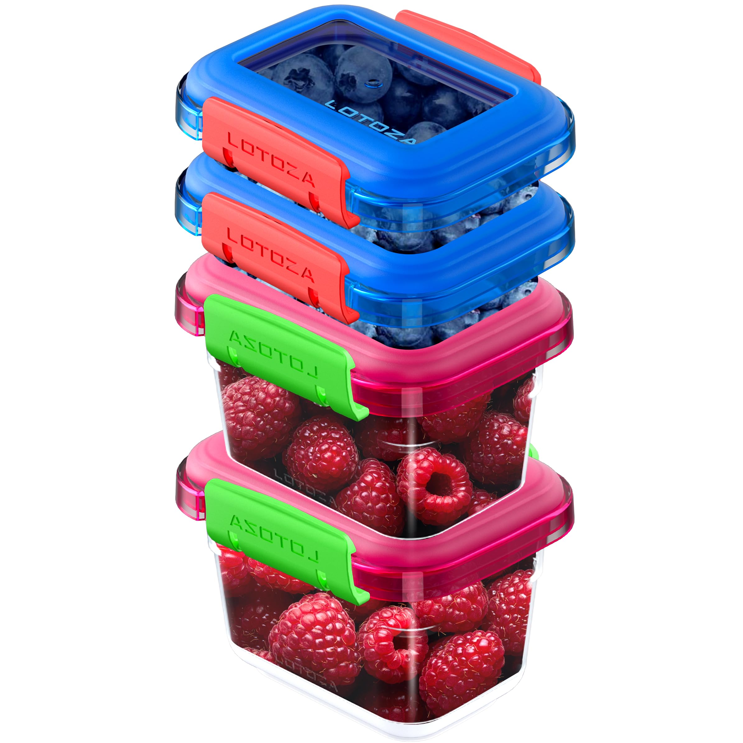 Amazon.com: lotoza 12oz 5oz Small Plastic Food Storage Containers